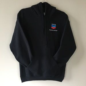 *Rare* Vintage Chevron Black Hoodie Human Energy M